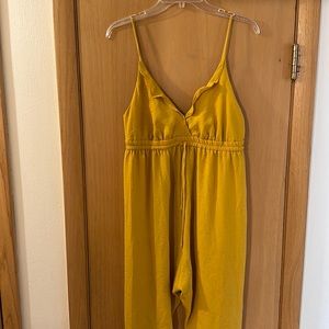 Josa Tulum Women’s Spaghetti’ Strap Jumper Jumpsuit New Yellow Small Medium